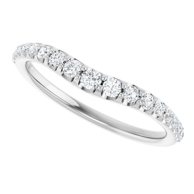 1/3 CTW Natural Diamond Graduated Contour Band