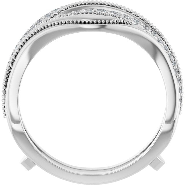 1/6 CTW Natural Diamond Ring Guard, Style 2