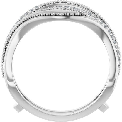 1/6 CTW Natural Diamond Ring Guard, Style 2