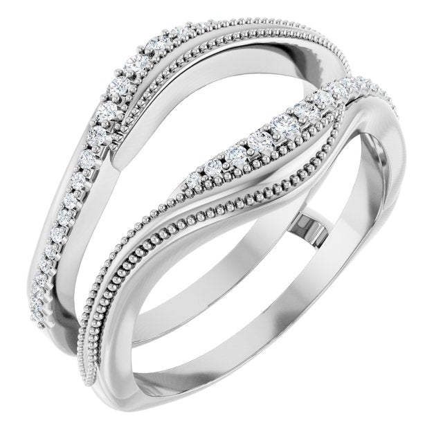 1/6 CTW Natural Diamond Ring Guard, Style 2