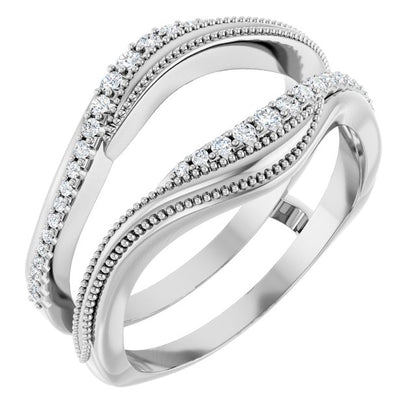 1/6 CTW Natural Diamond Ring Guard, Style 2