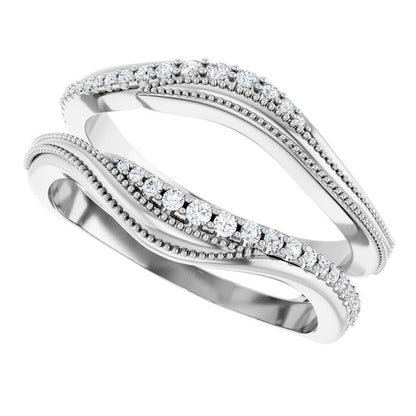 1/6 CTW Natural Diamond Ring Guard, Style 2