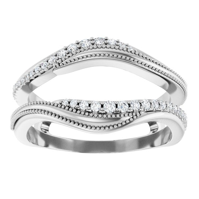 1/6 CTW Natural Diamond Ring Guard, Style 2