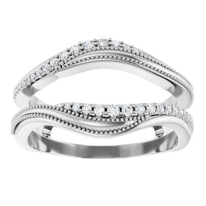 1/6 CTW Natural Diamond Ring Guard, Style 2