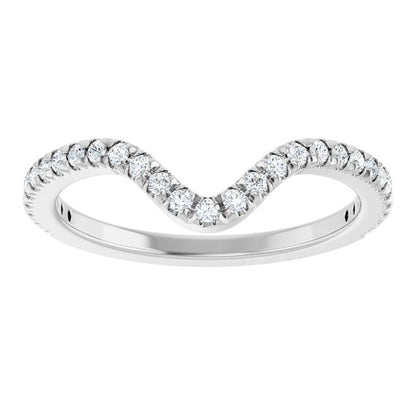1/4 CTW Natural Diamond French-Set Matching Band, 6.11 mm