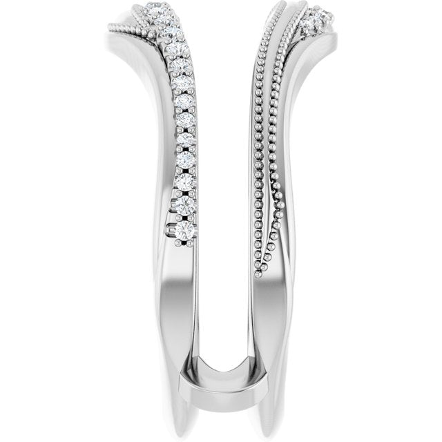 1/6 CTW Natural Diamond Ring Guard, Style 2