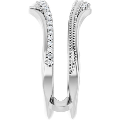 1/6 CTW Natural Diamond Ring Guard, Style 2