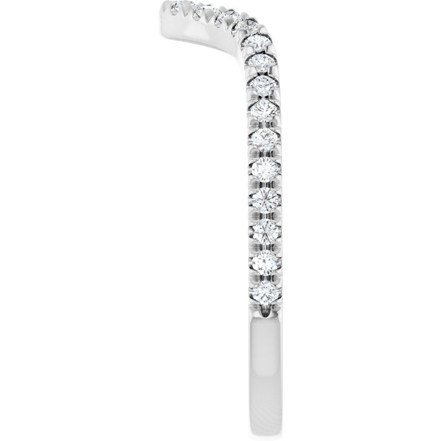 1/4 CTW Natural Diamond French-Set Matching Band, 6.11 mm