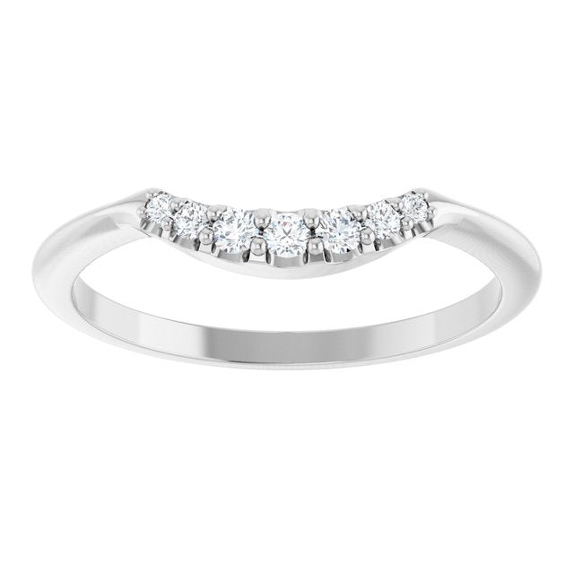 1/8 CTW Natural Diamond Contour Band, 2.35 x 11.45 mm