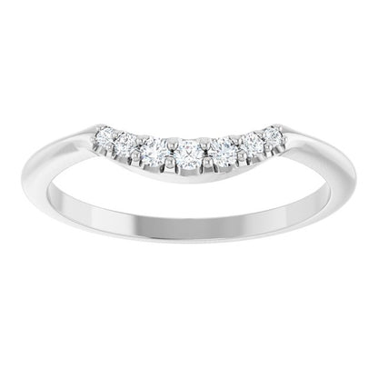 1/8 CTW Natural Diamond Contour Band, 2.35 x 11.45 mm