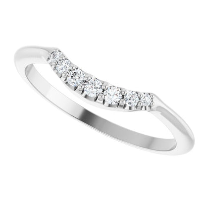 1/8 CTW Natural Diamond Contour Band, 2.35 x 11.45 mm