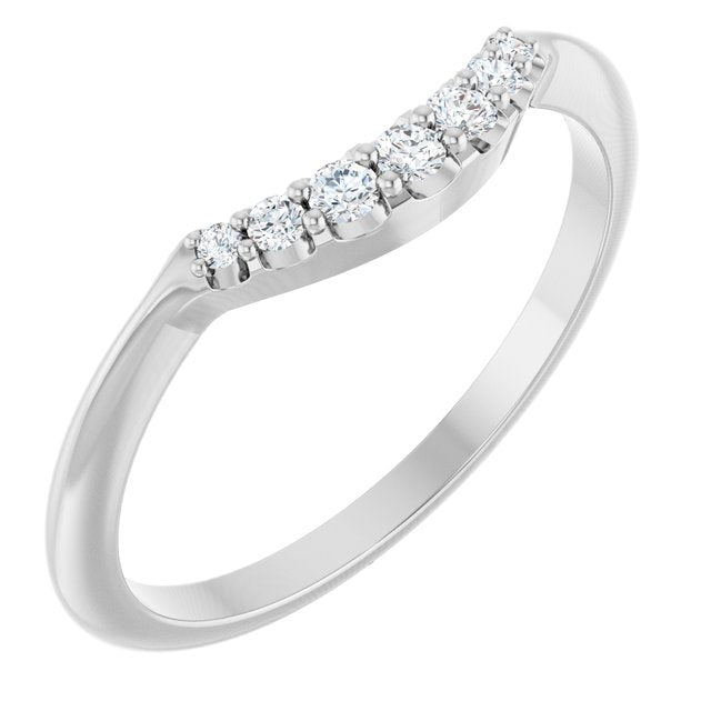 1/8 CTW Natural Diamond Contour Band, 2.35 x 11.45 mm