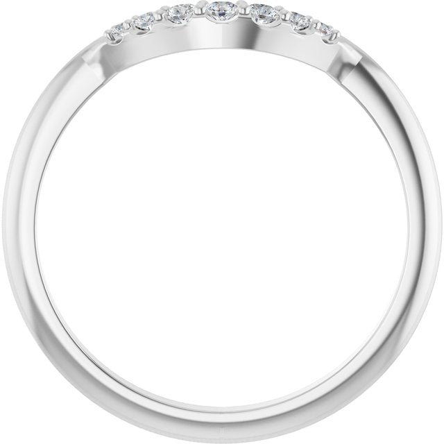 1/8 CTW Natural Diamond Contour Band, 2.35 x 11.45 mm