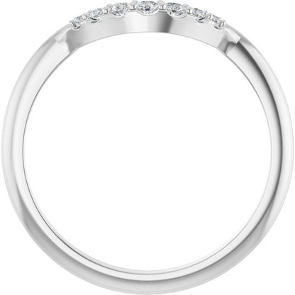 1/8 CTW Natural Diamond Contour Band, 2.35 x 11.45 mm