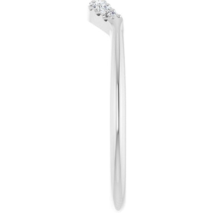 1/8 CTW Natural Diamond Contour Band, 2.35 x 11.45 mm