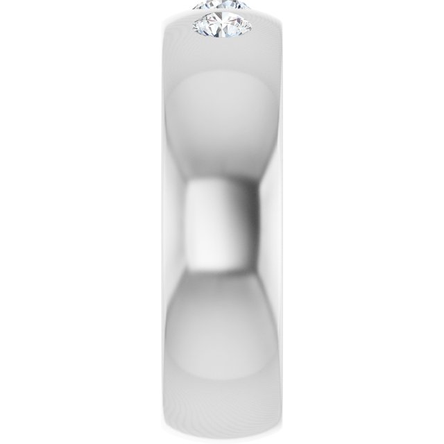 Platinum 1/3 CTW Natural Diamond Half Round Comfort-Fit Band