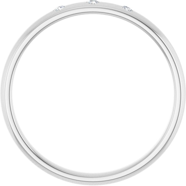.04 CTW Natural Diamond Half-Round Comfort-Fit Band