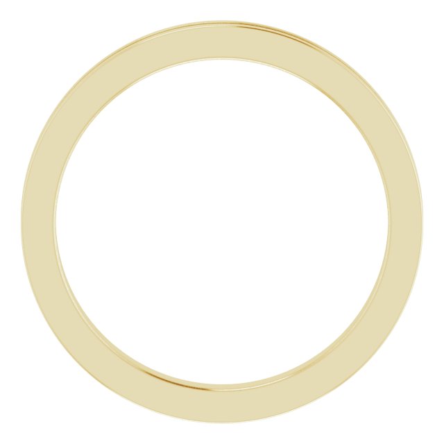 Milgrain Grooved Comfort-Fit Flat Band, 2 mm