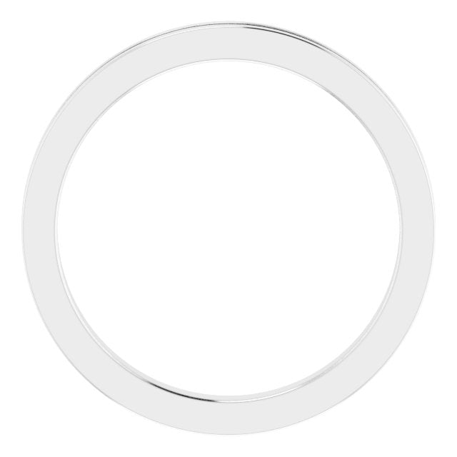 Milgrain Grooved Comfort-Fit Flat Band, 2 mm, Style 2