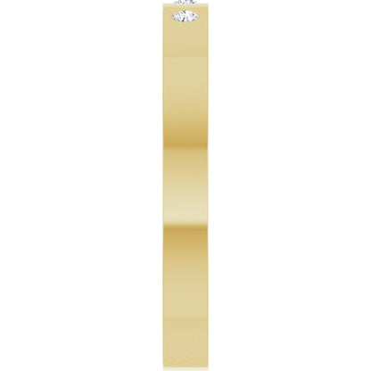 .04 CTW Natural Diamond Three-Stone Comfort-Fit Flat Band
