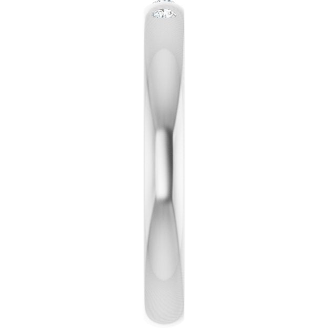 .04 CTW Natural Diamond Half-Round Comfort-Fit Band