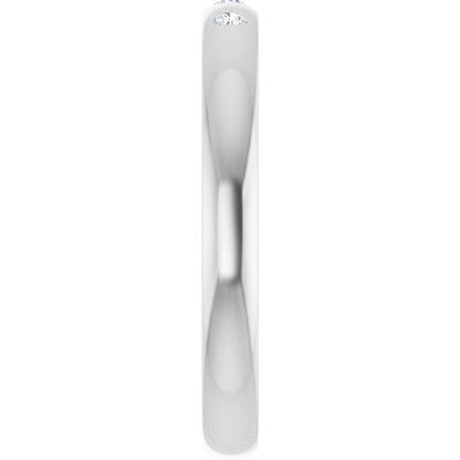 .04 CTW Natural Diamond Half-Round Comfort-Fit Band