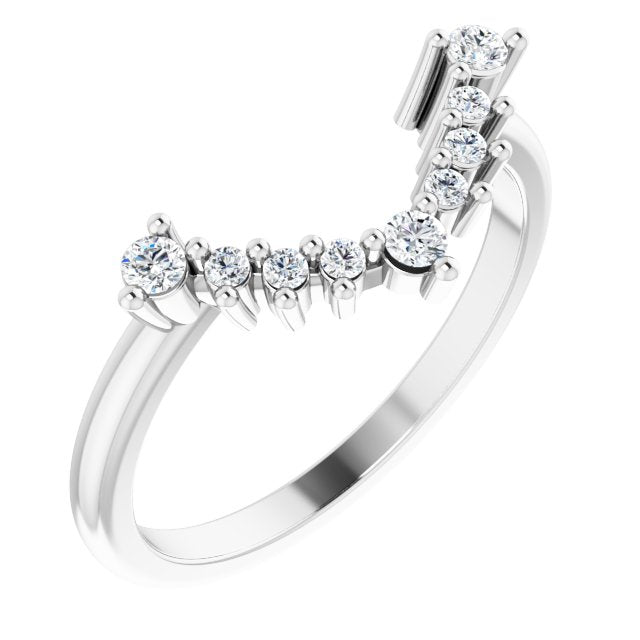 1/6 CTW Natural Diamond Matching Band, 16.9 x 7.3 mm