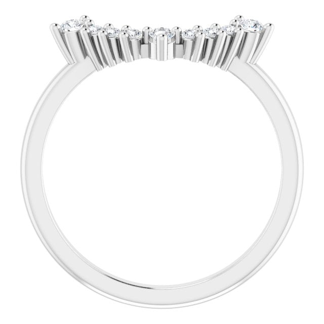 1/6 CTW Natural Diamond Matching Band, 16.9 x 7.3 mm