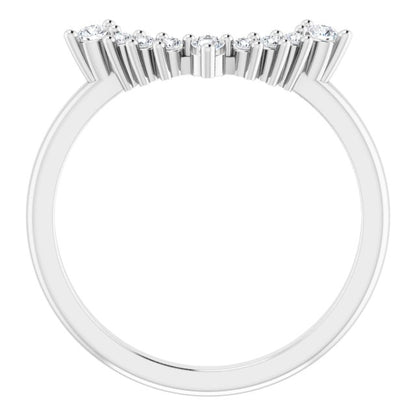 1/6 CTW Natural Diamond Matching Band, 16.9 x 7.3 mm