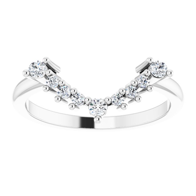1/6 CTW Natural Diamond Matching Band, 16.9 x 7.3 mm