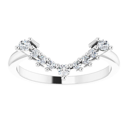 1/6 CTW Natural Diamond Matching Band, 16.9 x 7.3 mm