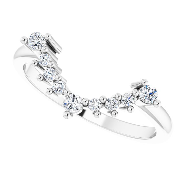 1/6 CTW Natural Diamond Matching Band, 16.9 x 7.3 mm