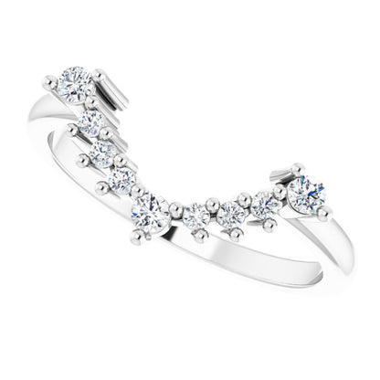 1/6 CTW Natural Diamond Matching Band, 16.9 x 7.3 mm