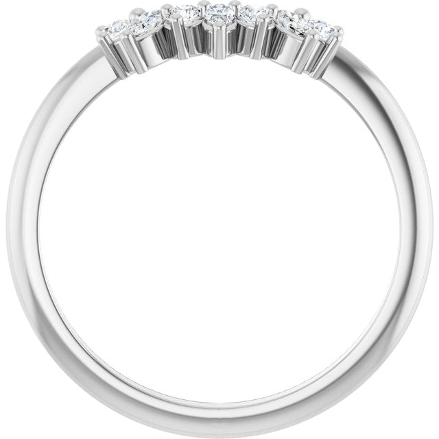 1/6 CTW Natural Diamond Contour Band, 5.4 mm
