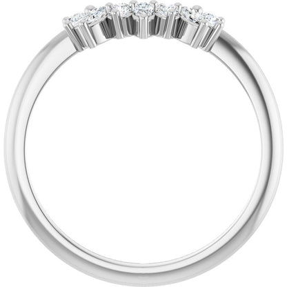 1/6 CTW Natural Diamond Contour Band, 5.4 mm