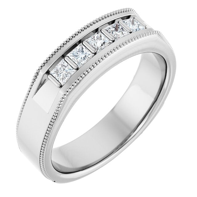 1/2 CTW Natural Diamond Milgrain Band
