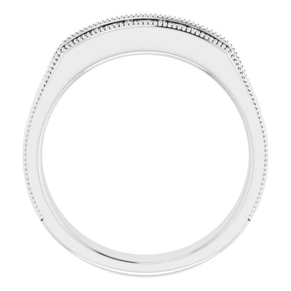 1/2 CTW Natural Diamond Milgrain Band