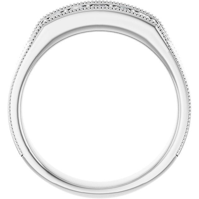 1/2 CTW Natural Diamond Milgrain Band