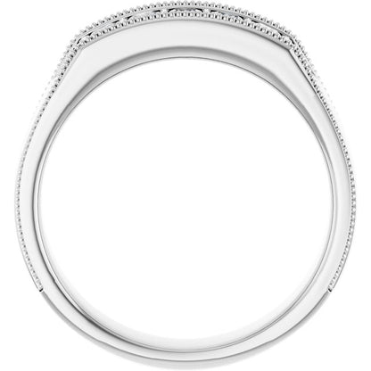 1/2 CTW Natural Diamond Milgrain Band