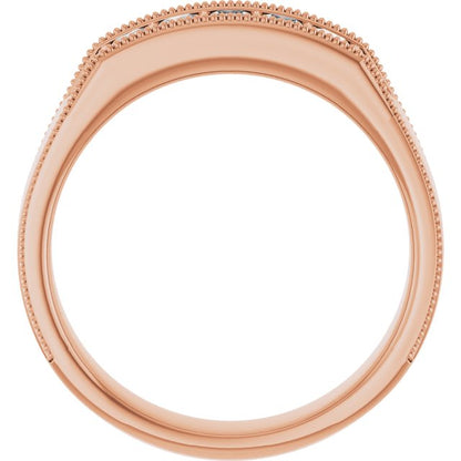 1/2 CTW Natural Diamond Milgrain Band