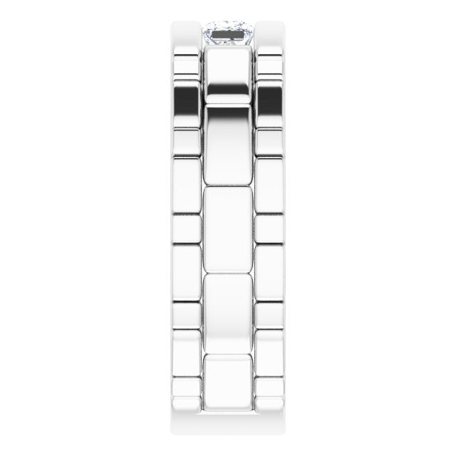 14K White Gold 3/4 CTW Natural Diamond Band