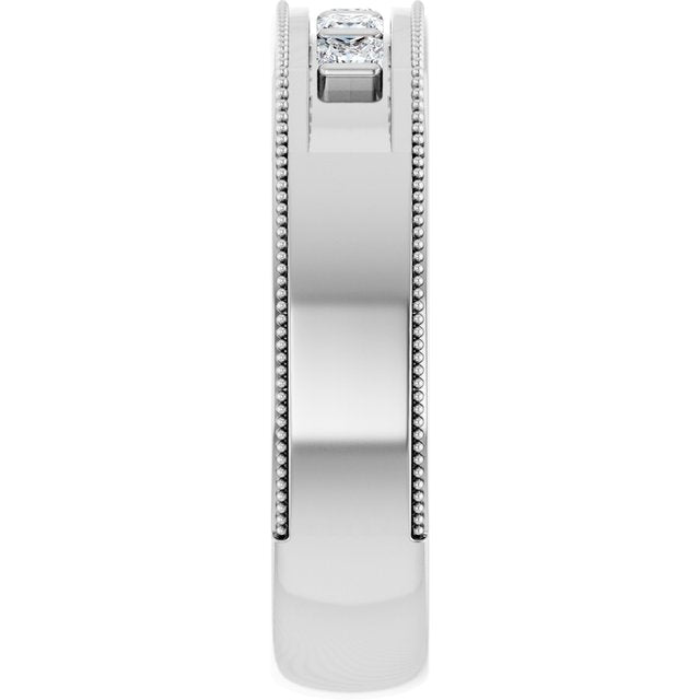 1/2 CTW Natural Diamond Milgrain Band