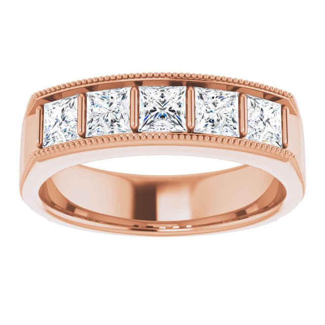 1 1/2 CTW Natural Diamond Milgrain Band