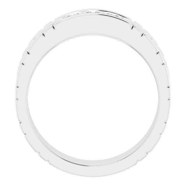 14K White Gold 1/2 CTW Natural Diamond Band