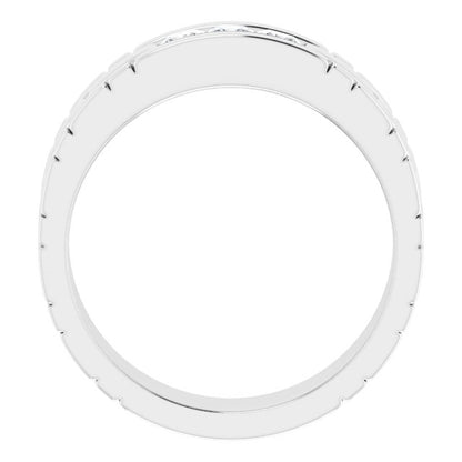 14K White Gold 1/2 CTW Natural Diamond Band