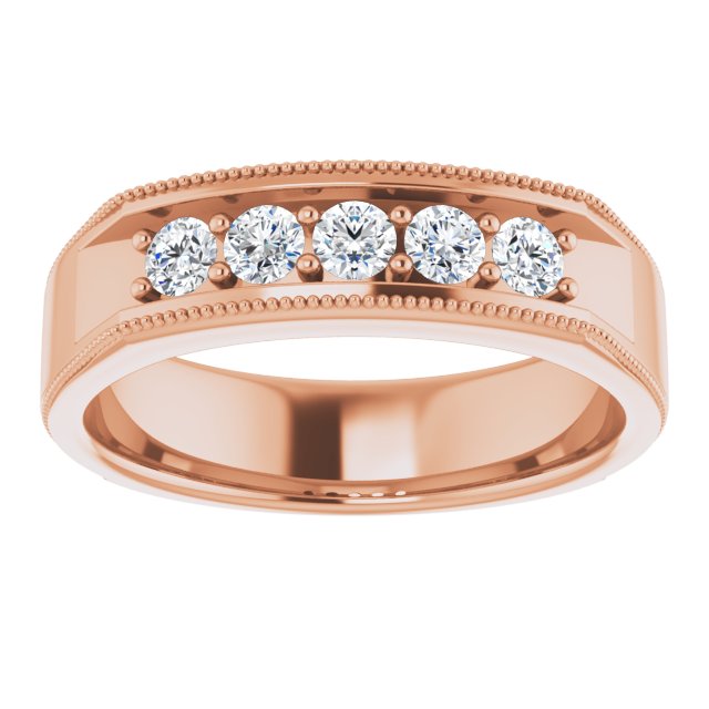 1/2 CTW Natural Diamond Milgrain Band