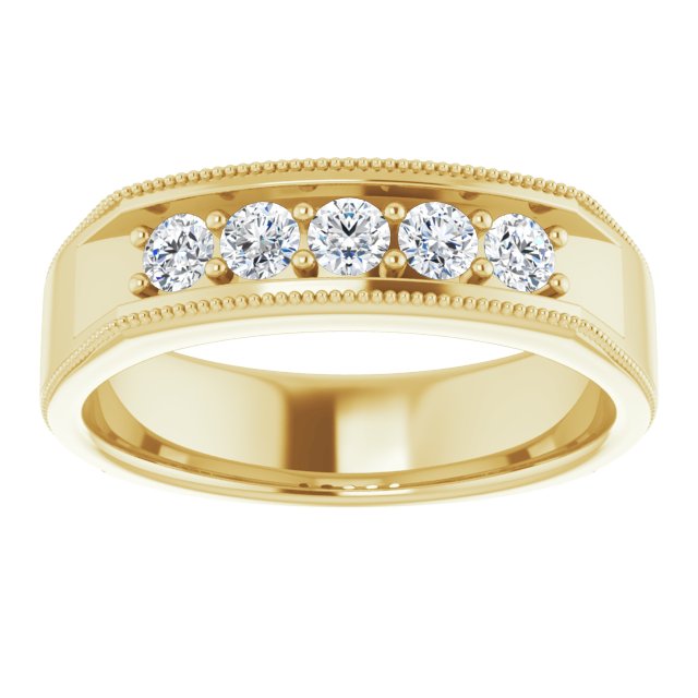 1/2 CTW Natural Diamond Milgrain Band