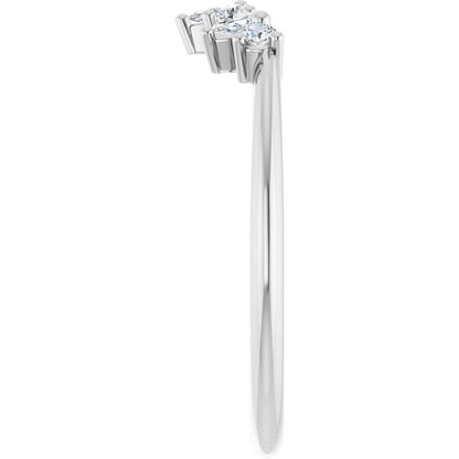 1/6 CTW Natural Diamond Contour Band, 5.4 mm