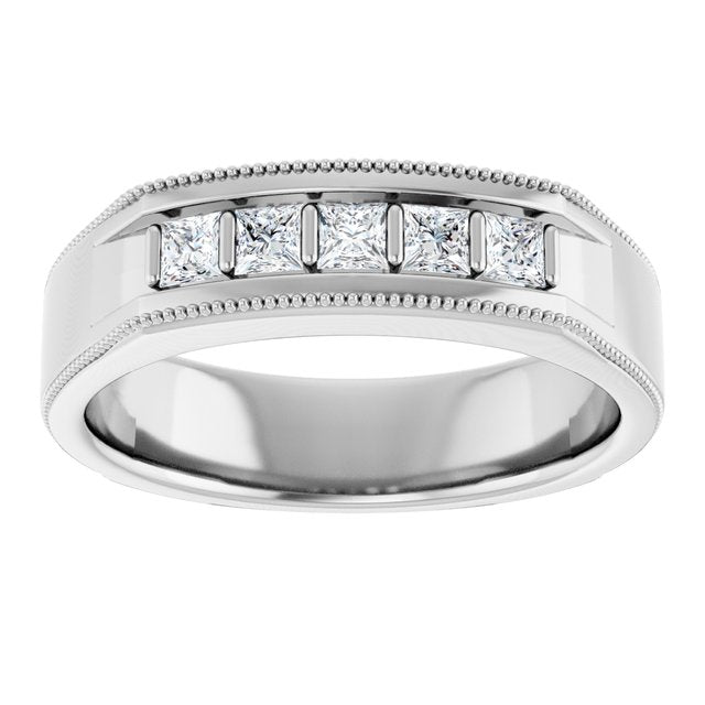1/2 CTW Natural Diamond Milgrain Band