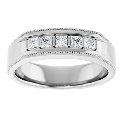 1/2 CTW Natural Diamond Milgrain Band